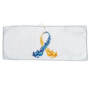 Down Syndrome Butterfly Awareness Large Microfiber Waffle Golf Towel