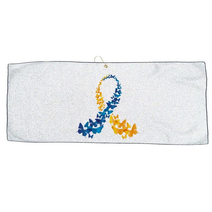 Down Syndrome Butterfly Awareness Large Microfiber Waffle Golf Towel