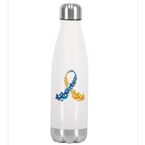 Down Syndrome Butterfly Awareness Stainless Steel Insulated Water Bottle