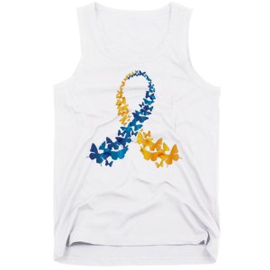 Down Syndrome Butterfly Awareness Tank Top