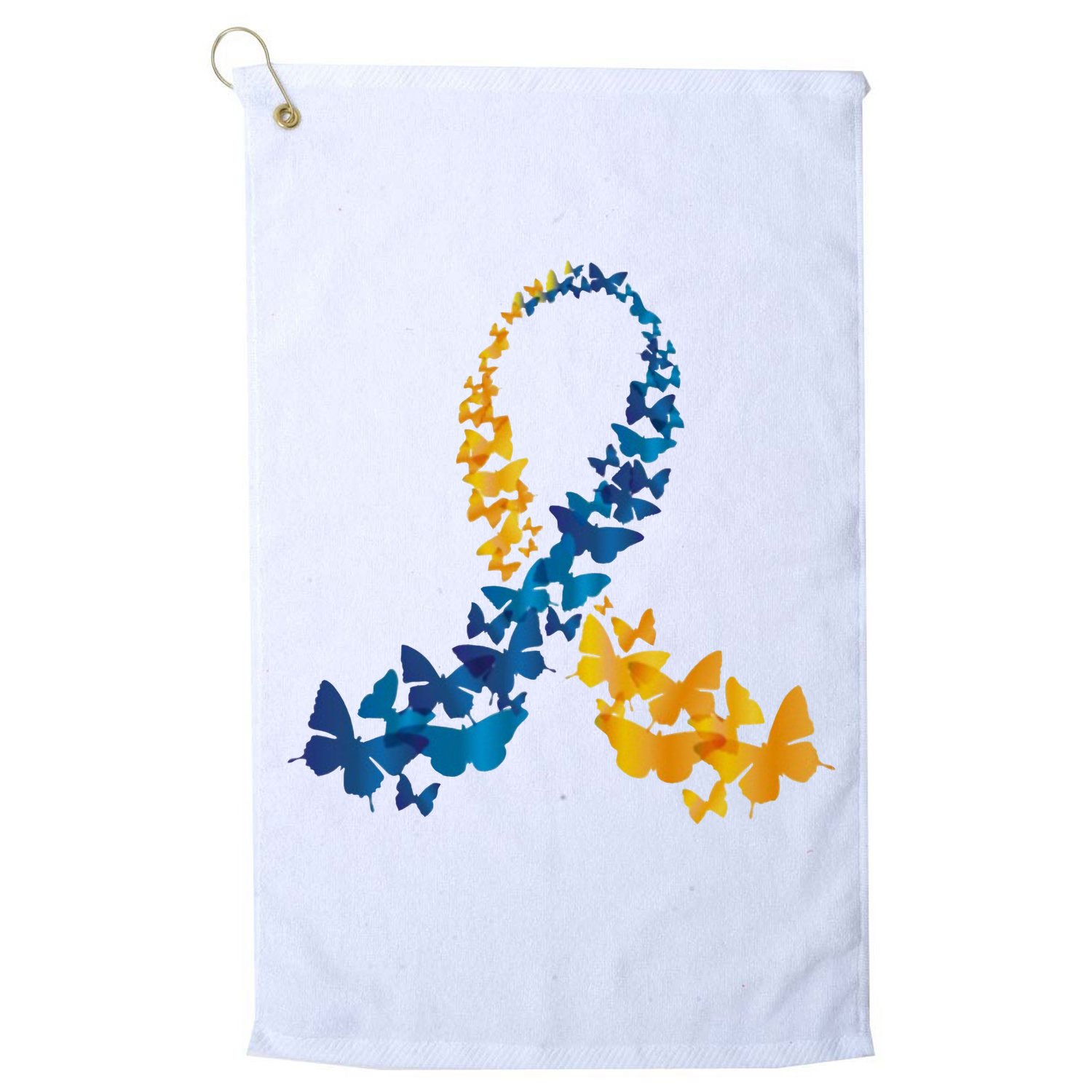 Down Syndrome Butterfly Awareness Golf Towel