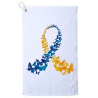 Down Syndrome Butterfly Awareness Platinum Collection Golf Towel