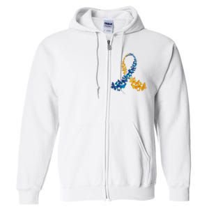 Down Syndrome Butterfly Awareness Full Zip Hoodie