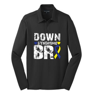 Down Syndrome Bro Family Matching For Down Syndrome Awareness Gift Silk Touch Performance Long Sleeve Polo