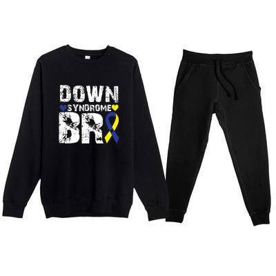 Down Syndrome Bro Family Matching For Down Syndrome Awareness Gift Premium Crewneck Sweatsuit Set