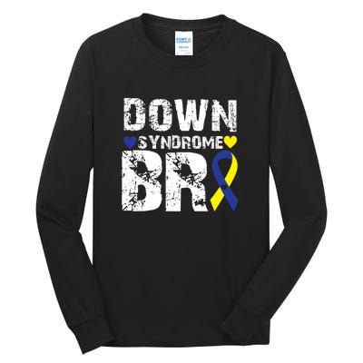 Down Syndrome Bro Family Matching For Down Syndrome Awareness Gift Tall Long Sleeve T-Shirt