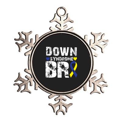 Down Syndrome Bro Family Matching For Down Syndrome Awareness Gift Metallic Star Ornament