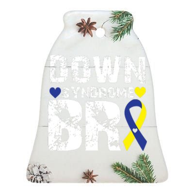 Down Syndrome Bro Family Matching For Down Syndrome Awareness Gift Ceramic Bell Ornament