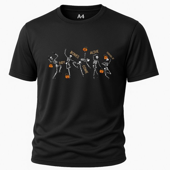 Dancing Skeleton Bible Verse Dry Bones Come Alive Christian Cooling Performance Crew T-Shirt