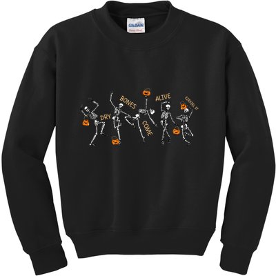 Dancing Skeleton Bible Verse Dry Bones Come Alive Christian Kids Sweatshirt