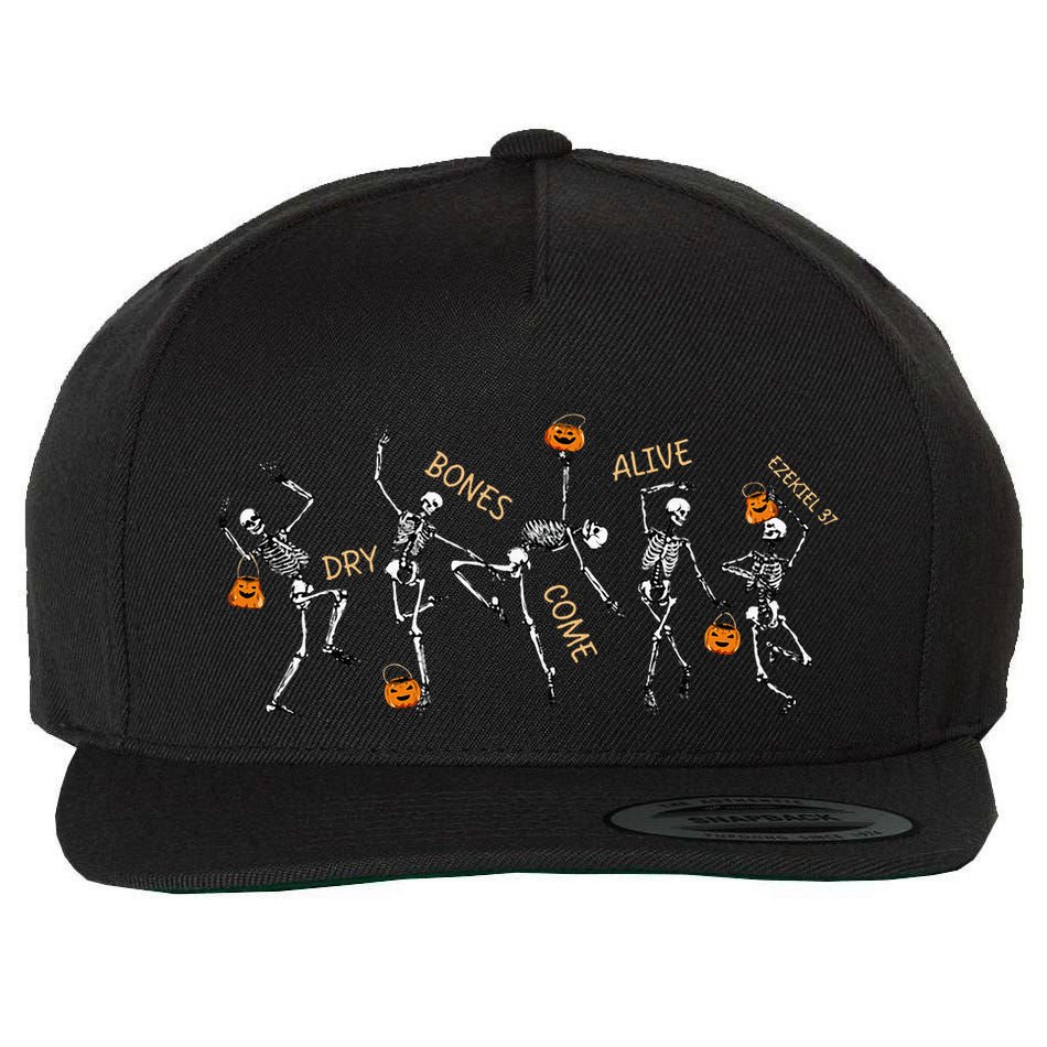 Dancing Skeleton Bible Verse Dry Bones Come Alive Christian Wool Snapback Cap