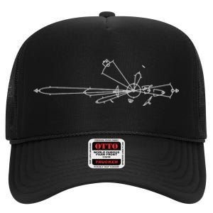 Death Star Battle Plan Infographic High Crown Mesh Back Trucker Hat