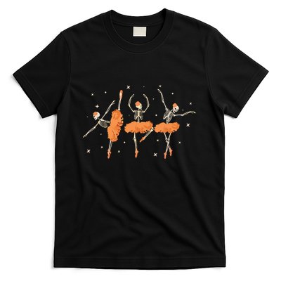Dancing Skeleton Ballerina Ballet Dance Halloween Women Girl Sweat T-Shirt