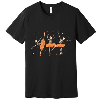 Dancing Skeleton Ballerina Ballet Dance Halloween Women Girl Sweat Premium T-Shirt