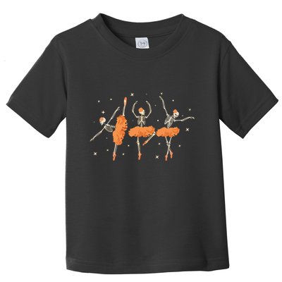 Dancing Skeleton Ballerina Ballet Dance Halloween Women Girl Sweat Toddler T-Shirt
