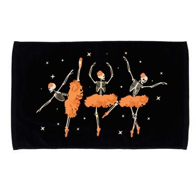 Dancing Skeleton Ballerina Ballet Dance Halloween Women Girl Sweat Microfiber Hand Towel