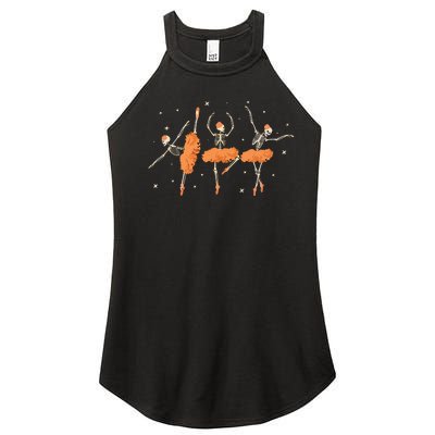 Dancing Skeleton Ballerina Ballet Dance Halloween Women Girl Sweat Women’s Perfect Tri Rocker Tank