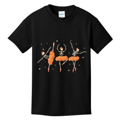Dancing Skeleton Ballerina Ballet Dance Halloween Women Girl Sweat Kids T-Shirt