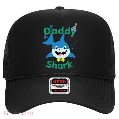 Daddy Shark Birthday Party Matching Family High Crown Mesh Back Trucker Hat