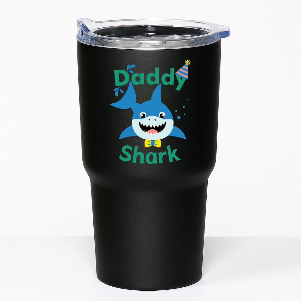 Daddy Shark Birthday Party Matching Family Tumbler