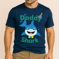 Daddy Shark Birthday Party Matching Family Cooling Performance Crew T-Shirt