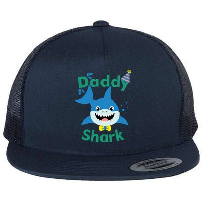 Daddy Shark Birthday Party Matching Family Flat Bill Trucker Hat