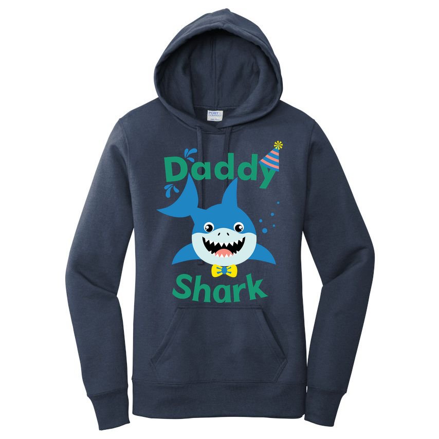 Daddy Shark Birthday Party Matching Family Women's Pullover Hoodie