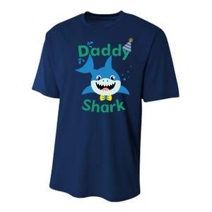 Daddy Shark Birthday Party Matching Family Youth Performance Sprint T-Shirt