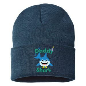 Daddy Shark Birthday Party Matching Family Sustainable Knit Beanie