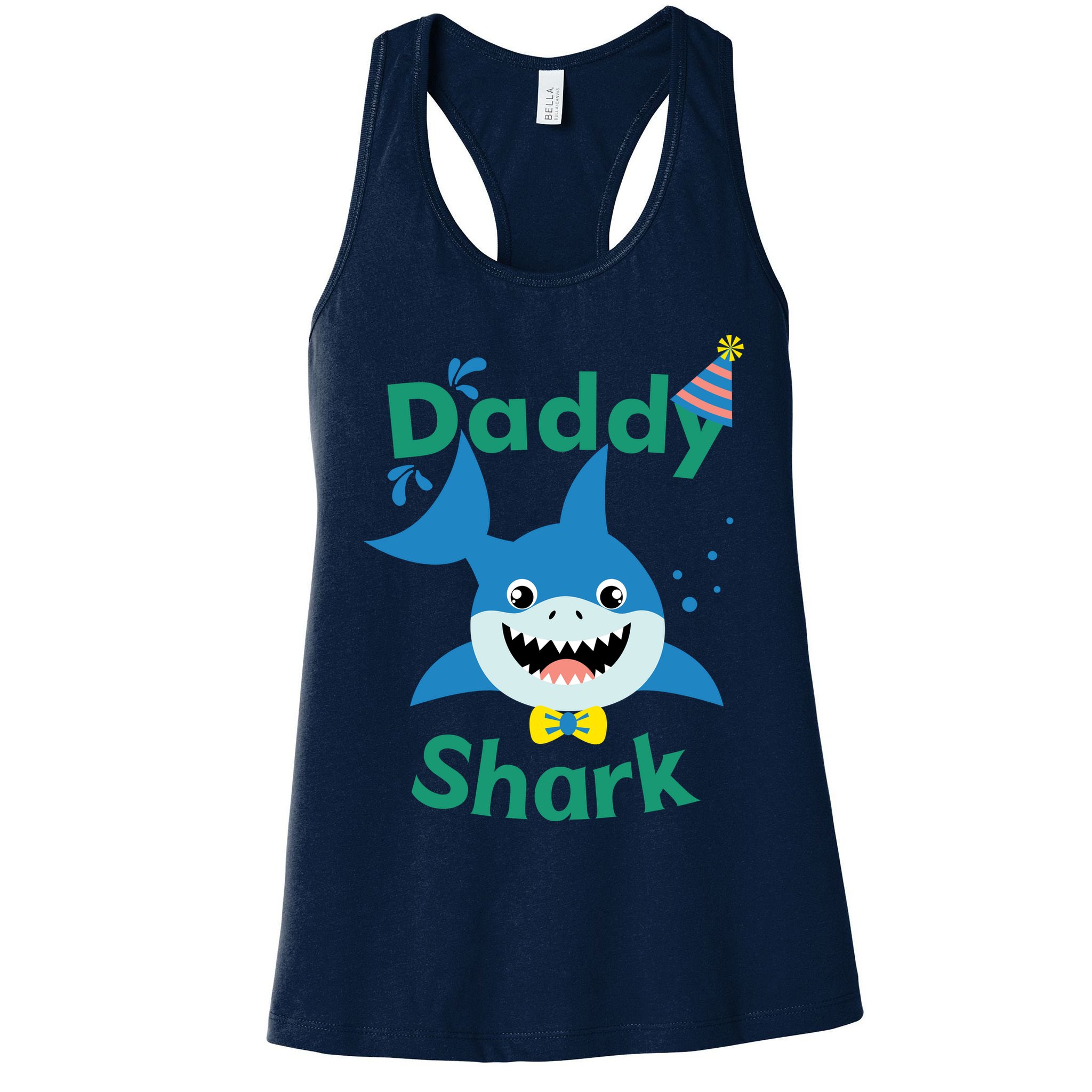 Daddy Shark Birthday Party Matching Family Womens Tank Top