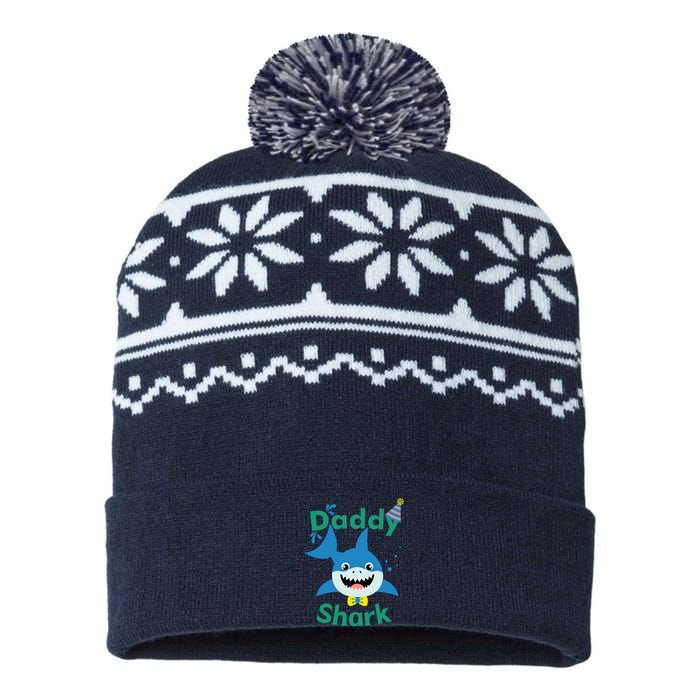 Daddy Shark Birthday Party Matching Family USA-Made Snowflake Beanie