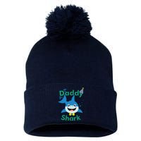 Daddy Shark Birthday Party Matching Family Pom Pom 12in Knit Beanie