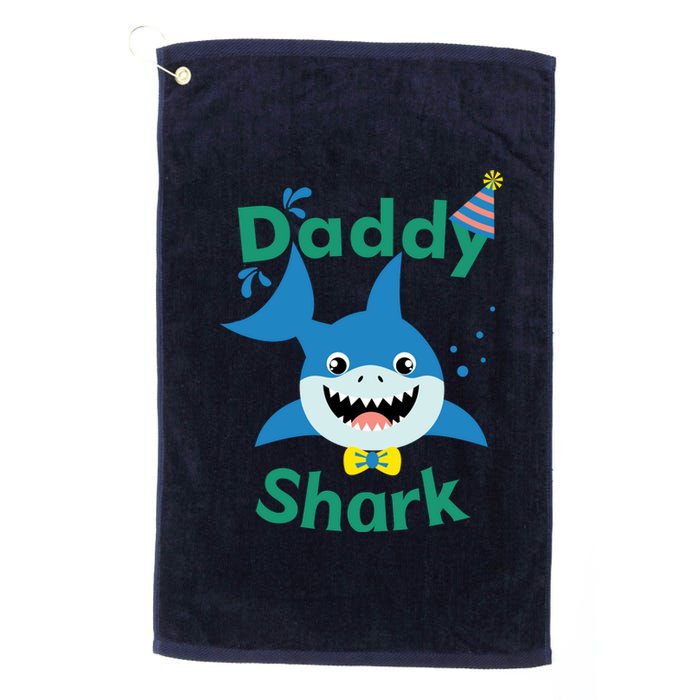 Daddy Shark Birthday Party Matching Family Platinum Collection Golf Towel