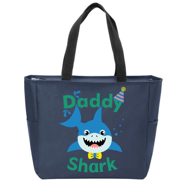 Daddy Shark Birthday Party Matching Family Zip Tote Bag