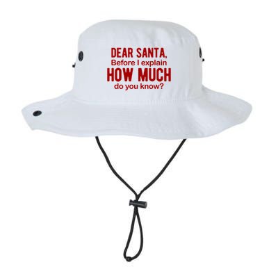 Dear Santa Before I Explain How Much Do You Know Funny Christmas Bucket Hat