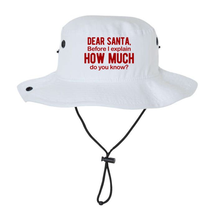 Dear Santa Before I Explain How Much Do You Know Funny Christmas Bucket Hat