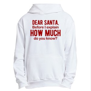 Dear Santa Before I Explain How Much Do You Know Funny Christmas Urban Pullover Hoodie