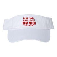 Dear Santa Before I Explain How Much Do You Know Funny Christmas Visor