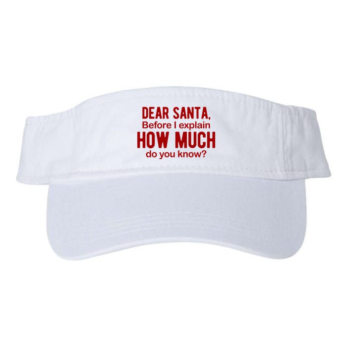 Dear Santa Before I Explain How Much Do You Know Funny Christmas Visor