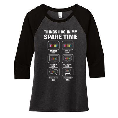 Data Science. Big Data Analytics. For Data Scientists Women's Tri-Blend 3/4-Sleeve Raglan Shirt