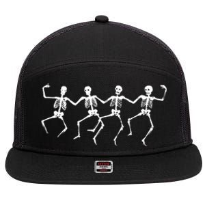 Dancing Skeletons Bones 7 Panel Mesh Trucker Snapback Hat