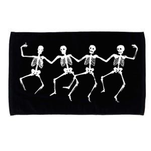 Dancing Skeletons Bones Microfiber Hand Towel