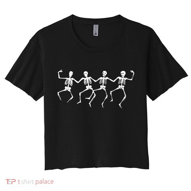 Dancing Skeletons Bones Crop Top