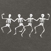 Dancing Skeletons Bones Cotton Canvas Backpack