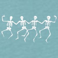 Dancing Skeletons Bones Sueded Cloud Jersey T-Shirt