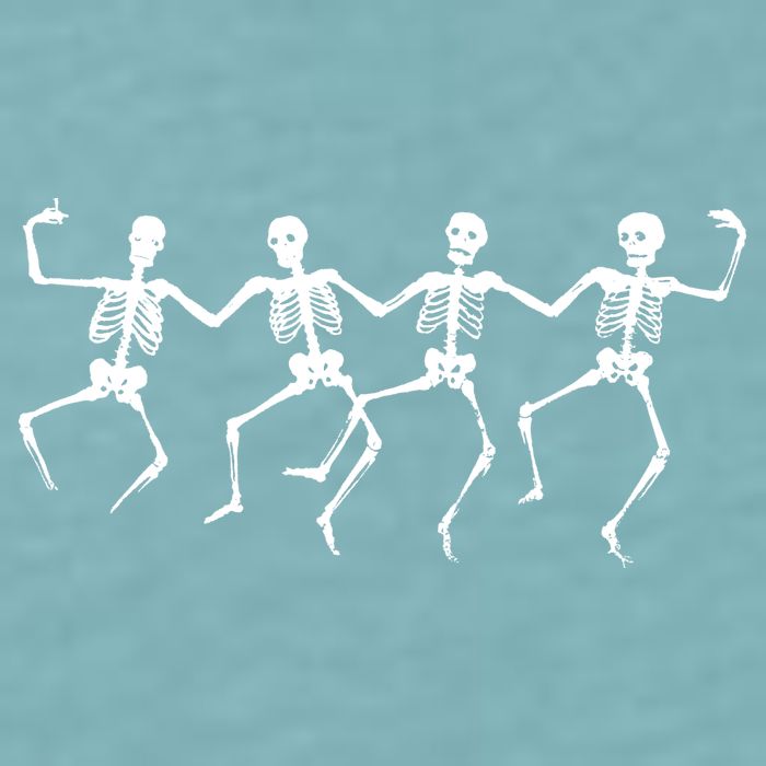 Dancing Skeletons Bones Sueded Cloud Jersey T-Shirt