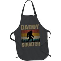Daddy Squatch Bigfoot Dad Sasquatch Yeti Family Matching Full-Length Apron With Pockets