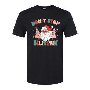 Don't Stop Believing Santa Claus Funny Christmas Xmas Saying Softstyle CVC T-Shirt