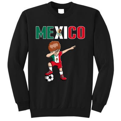 Dabbing Soccer Boy Mexico Soccer Fans Jersey Mexican Flag Sweatshirt