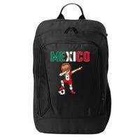 Dabbing Soccer Boy Mexico Soccer Fans Jersey Mexican Flag City Backpack